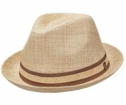 Recess - Scala MS381 Natural Matte Raffia Straw Fedora Hat