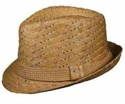 Candyland - Scala LS195 Tea Matte Toyo Fedora Hat Men