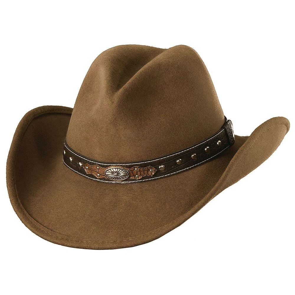 Hot Sale ๐ Big Guns - Scala LF577 Taupe Wool Felt Outback Hat W/ Shapeable Brim ๐ 3 Big Guns - Scala LF577 Taupe Wool Felt Outback Hat W/ Shapeable Brim