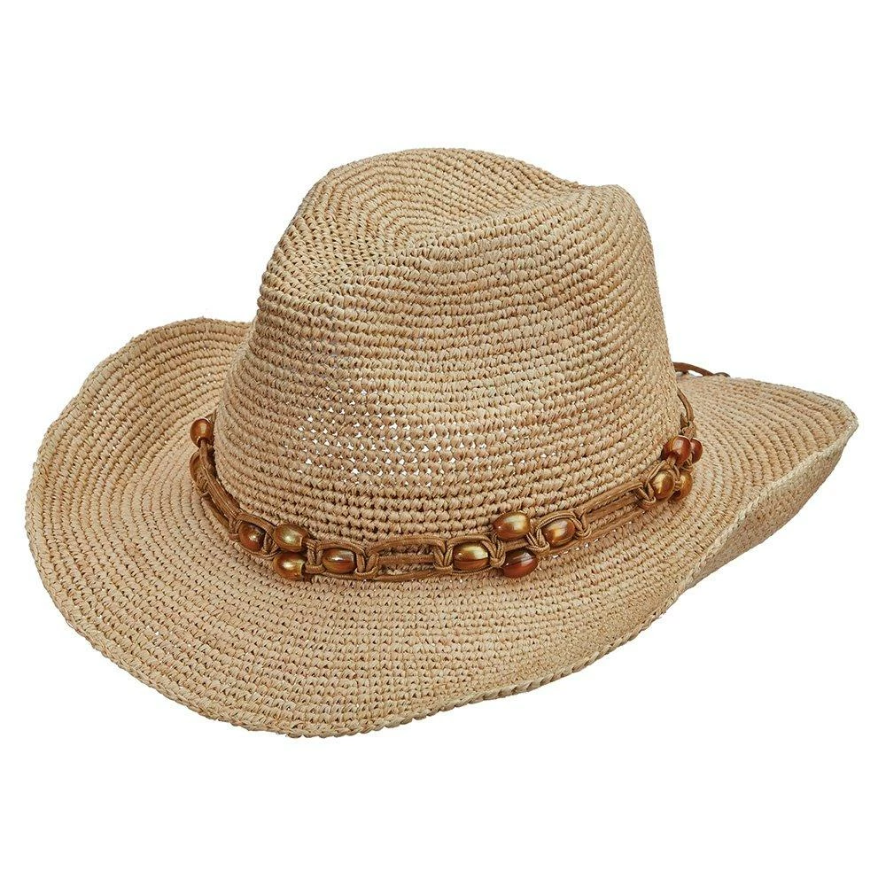 Promo ๐ Ingenious - Scala LR695OS Natural Fine Crocheted Raffia Straw Western Hat ๐ฅ 2 Ingenious - Scala LR695OS Natural Fine Crocheted Raffia Straw Western Hat