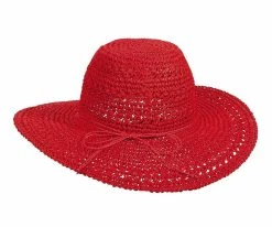 Men Avery - Scala LT64 White Crocheted Toyo Wide Brim Hat