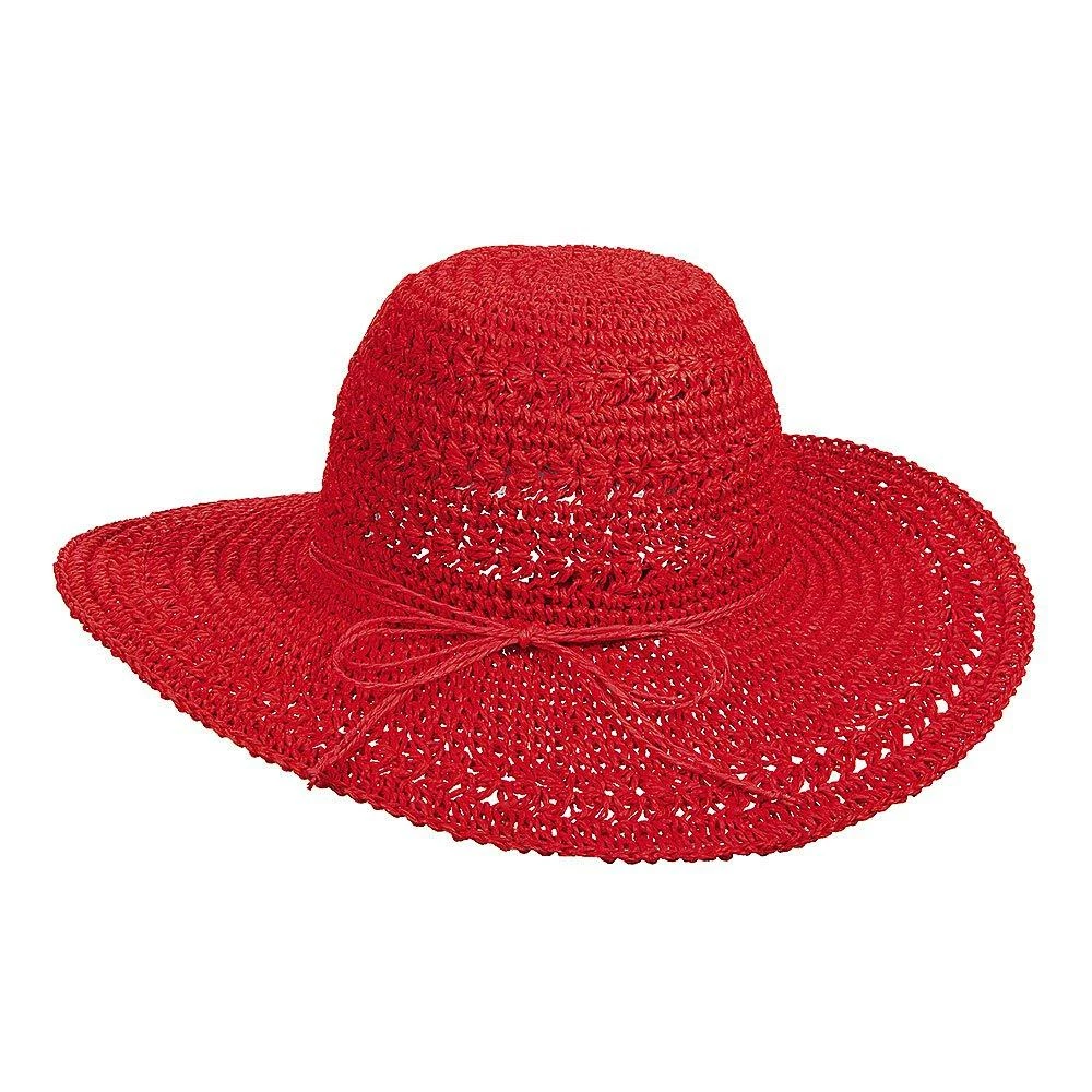 Buy ๐ Men Avery - Scala LT64 White Crocheted Toyo Wide Brim Hat ๐ 2 Men Avery - Scala LT64 White Crocheted Toyo Wide Brim Hat