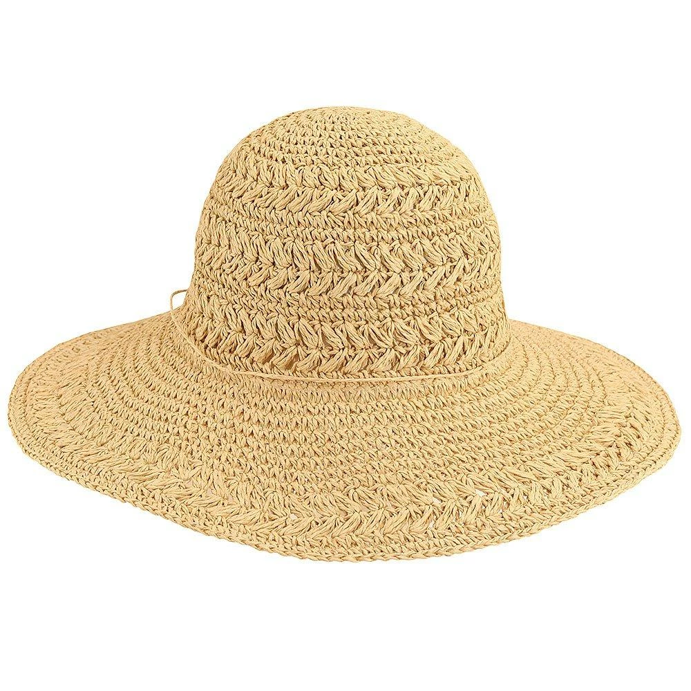 Buy ๐ Men Avery - Scala LT64 White Crocheted Toyo Wide Brim Hat ๐ 3 Men Avery - Scala LT64 White Crocheted Toyo Wide Brim Hat