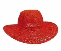 Buy ๐ Men Avery - Scala LT64 White Crocheted Toyo Wide Brim Hat ๐ 12 Men Avery - Scala LT64 White Crocheted Toyo Wide Brim Hat