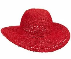 Buy ๐ Men Avery - Scala LT64 White Crocheted Toyo Wide Brim Hat ๐ 15 Men Avery - Scala LT64 White Crocheted Toyo Wide Brim Hat