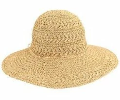 Buy ๐ Men Avery - Scala LT64 White Crocheted Toyo Wide Brim Hat ๐ 17 Men Avery - Scala LT64 White Crocheted Toyo Wide Brim Hat