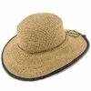 Sun Baked - Scala LR509OS Tea Fine Crocheted Raffia Straw Wide Brim Hat Men