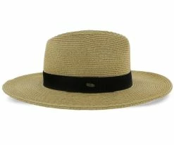 Sunnydale - Scala Grey 100% Raffia Straw Fedora Hat