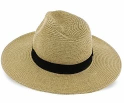 Sunnydale - Scala Grey 100% Raffia Straw Fedora Hat