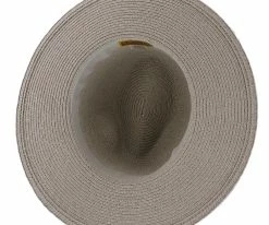 Sunnydale - Scala Grey 100% Raffia Straw Fedora Hat