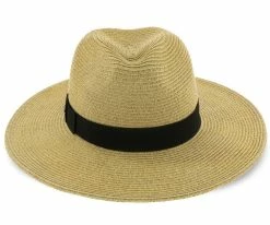 Sunnydale - Scala Grey 100% Raffia Straw Fedora Hat
