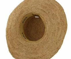 Men Island Time - Scala LR685OS Tea Crocheted Raffia Straw Boater Hat
