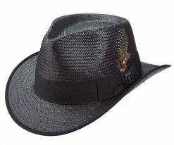 Austin - Stacy Adams Straw Fedora Hat