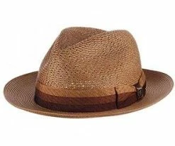Syracuse - Stacy Adams Straw Fedora Hat