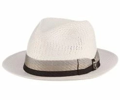 Syracuse - Stacy Adams Straw Fedora Hat
