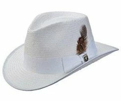 Austin - Stacy Adams Straw Fedora Hat