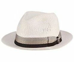 Syracuse - Stacy Adams Straw Fedora Hat