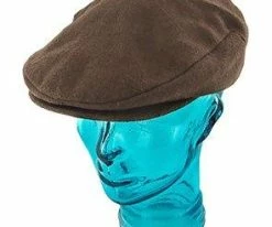 Ganache - Stacy Adams SA21 Brown Melton Wool Ivy Cap