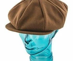 Molasses - Stacy Adams SA22 Camel Melton Wool Newsboy Cap Men