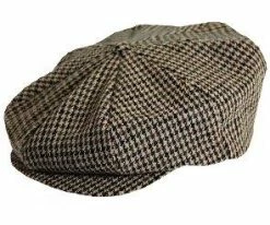 Stacy Adams SA25 Brown Wool Tweed Blend Newsboy Cap Men