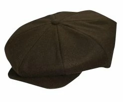 Molasses - Stacy Adams SA22 Camel Melton Wool Newsboy Cap Men
