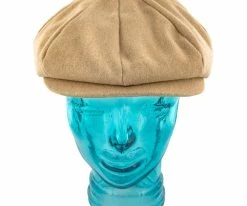 Molasses - Stacy Adams SA22 Camel Melton Wool Newsboy Cap Men