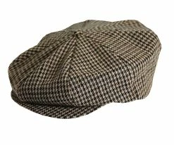 Stacy Adams SA25 Brown Wool Tweed Blend Newsboy Cap Men