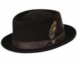 Coupon ๐ฅฐ Men Stacy Adams SAW625 Chocolate Wool Felt Porkpie Hat ๐ 7 Men Stacy Adams SAW625 Chocolate Wool Felt Porkpie Hat