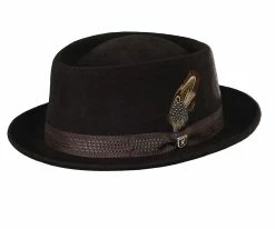 Coupon ๐ฅฐ Men Stacy Adams SAW625 Chocolate Wool Felt Porkpie Hat ๐ 6 Men Stacy Adams SAW625 Chocolate Wool Felt Porkpie Hat