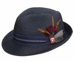 Runyon - Stacy Adams Straw Fedora Hat Men