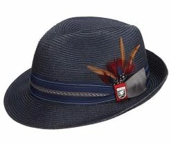 Runyon - Stacy Adams Straw Fedora Hat Men