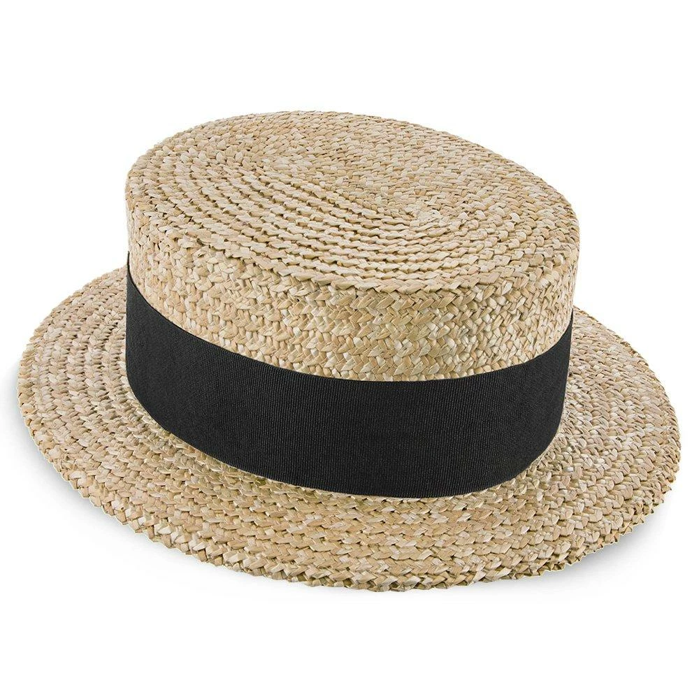 New ✨ Sennett - Stetson Natural Cowburq Straw Boater Hat (Black Band) - TSSNETK ⭐ 3 Sennett - Stetson Natural Cowburq Straw Boater Hat (Black Band) - TSSNETK