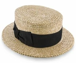 New ✨ Sennett - Stetson Natural Cowburq Straw Boater Hat (Black Band) - TSSNETK ⭐ 11 Sennett - Stetson Natural Cowburq Straw Boater Hat (Black Band) - TSSNETK