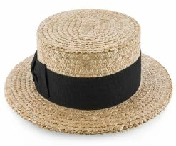 New ✨ Sennett - Stetson Natural Cowburq Straw Boater Hat (Black Band) - TSSNETK ⭐ 12 Sennett - Stetson Natural Cowburq Straw Boater Hat (Black Band) - TSSNETK