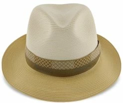 Men Andover - Stetson Milan Straw Fedora Hat - TSANDV