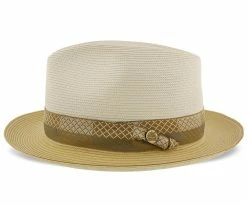 Men Andover - Stetson Milan Straw Fedora Hat - TSANDV