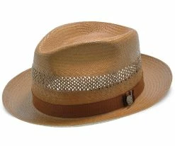 Back Bay - Stetson Shantung Straw Fedora Hat Men