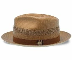 Back Bay - Stetson Shantung Straw Fedora Hat Men