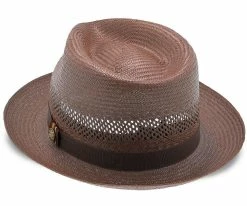 Back Bay - Stetson Shantung Straw Fedora Hat Men