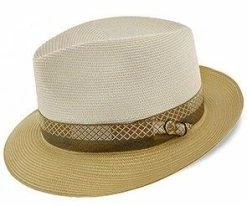 Men Andover - Stetson Milan Straw Fedora Hat - TSANDV