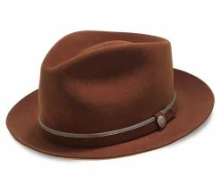 Outlet ๐ Belfast - Stetson Fur Felt Fedora Hat - TWBLFS ๐ 48 Belfast - Stetson Fur Felt Fedora Hat - TWBLFS
