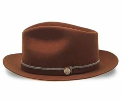 Outlet ๐ Belfast - Stetson Fur Felt Fedora Hat - TWBLFS ๐ 56 Belfast - Stetson Fur Felt Fedora Hat - TWBLFS
