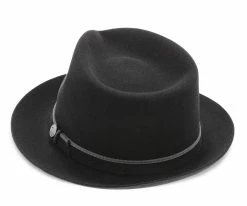 Outlet ๐ Belfast - Stetson Fur Felt Fedora Hat - TWBLFS ๐ 58 Belfast - Stetson Fur Felt Fedora Hat - TWBLFS