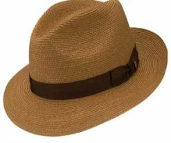 Tate - Stetson Hemp Braid Straw Fedora Hat - TSTATE Men