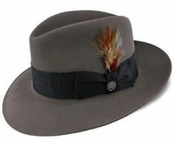 Men Pinnacle - Stetson Fur Felt Fedora Hat