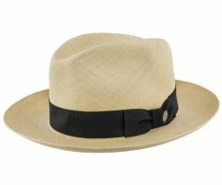 Center Dent - Stetson Panama Straw Fedora Hat - TSCDNTK Men