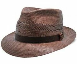 Back Bay - Stetson Shantung Straw Fedora Hat Men