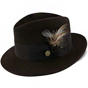 Budget ✨ Men Saxon - Stetson Fur Felt Fedora Hat - TFSAXN ✔️ 21 Men Saxon - Stetson Fur Felt Fedora Hat - TFSAXN