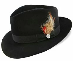 Men Downs - Stetson Fur Felt Fedora Hat - TFDWNS