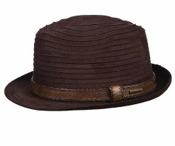 Easy-Going - Stetson STW192 Taupe Braid Faux Suede Fedora Hat Men